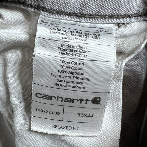 Vintage Carhartt Pants Men Gray Cargo Relaxed Fit Skater Work Chore Actual 32x29 - Picture 13 of 15
